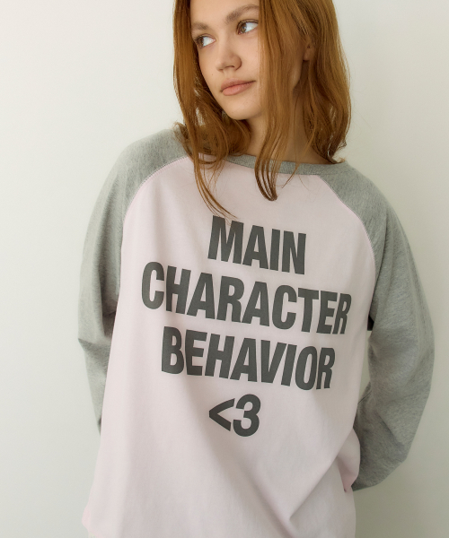 Main Character Raglan Tee (GREY)