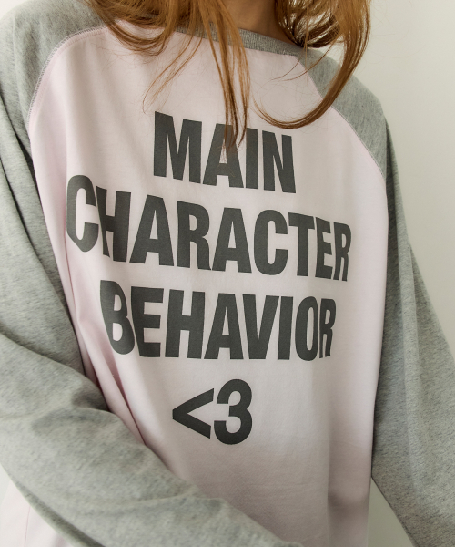 Main Character Raglan Tee (GREY)