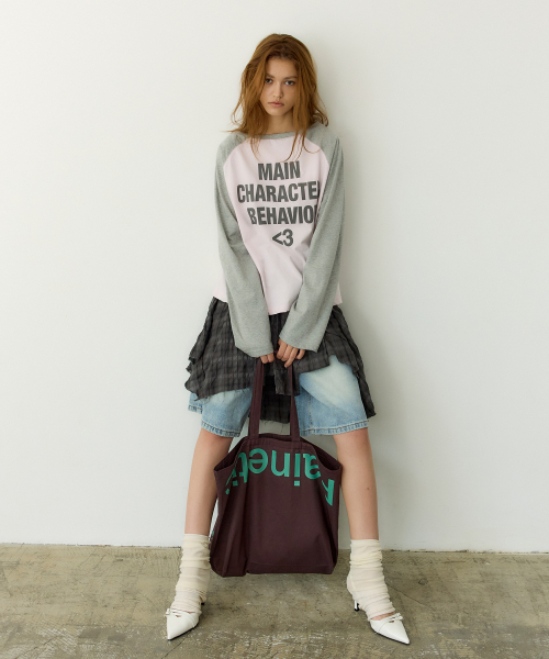 Main Character Raglan Tee (GREY)