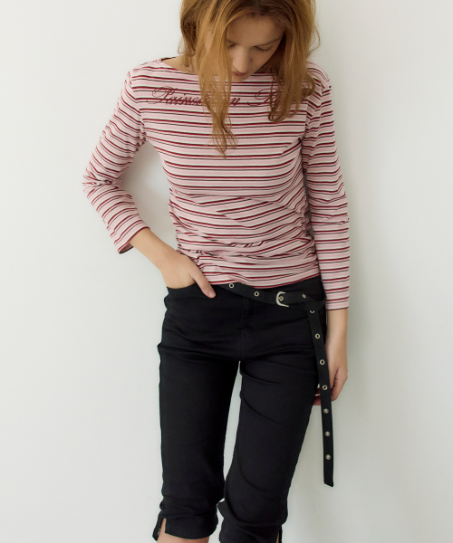 Twist Back Stripe Tee