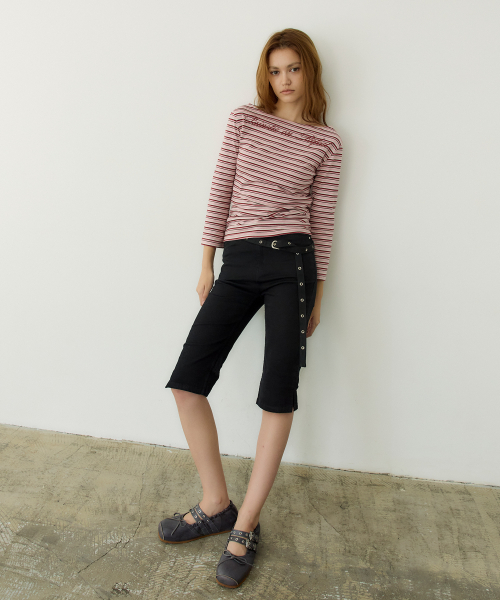 Twist Back Stripe Tee