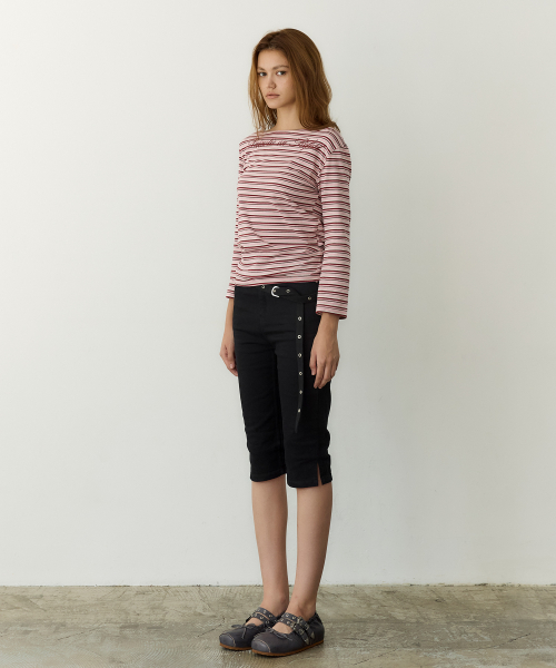 Twist Back Stripe Tee