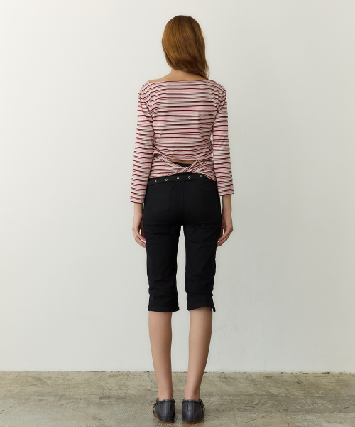 Twist Back Stripe Tee