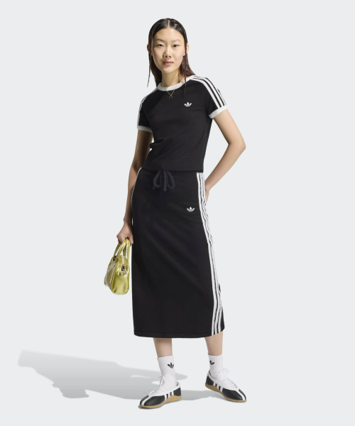KNIT SKIRT BLACK/WHITE