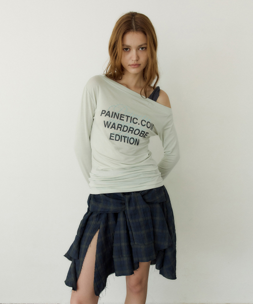 Shirt Layer Flare Skirt (NAVY)