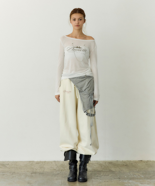 Chain Sheer Top (WHITE)