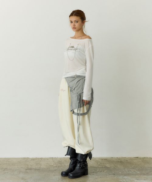 Chain Sheer Top (WHITE)