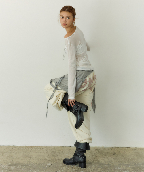 Chain Sheer Top (WHITE)