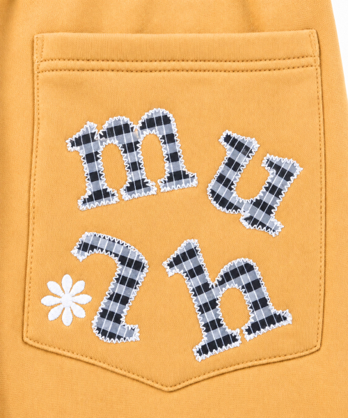 PATCH POCKET WIDE BANDING PANTS [YELLOW]