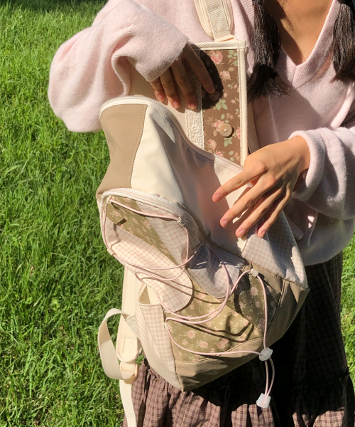 Cottage backpack_vintage rose
