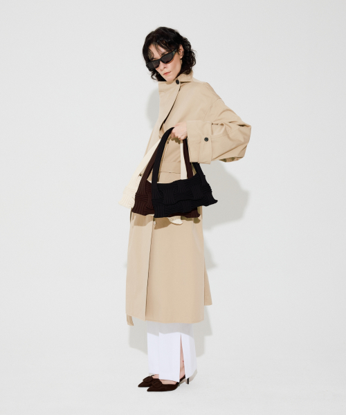 Bow Flap Bag Black