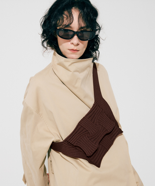 Bow Crossbody Bag Deep Brown