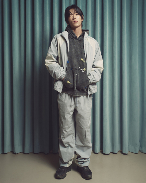 NYLON COLOR BLOCK JOGGER PANTS