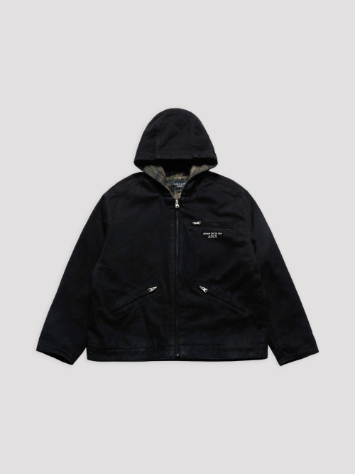 WASHED HOODIE TRUCKER JACKET