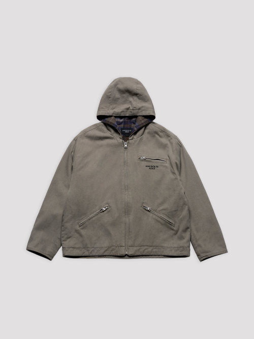 WASHED HOODIE TRUCKER JACKET