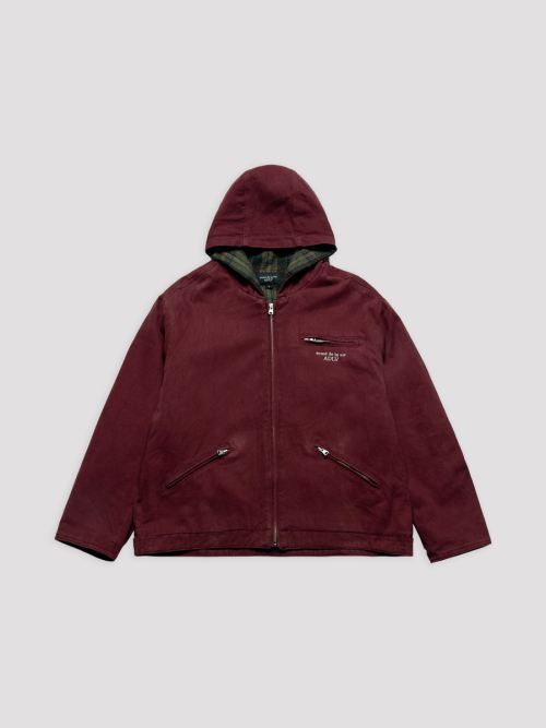 WASHED HOODIE TRUCKER JACKET