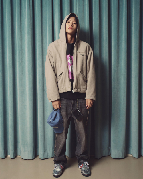 WASHED HOODIE TRUCKER JACKET