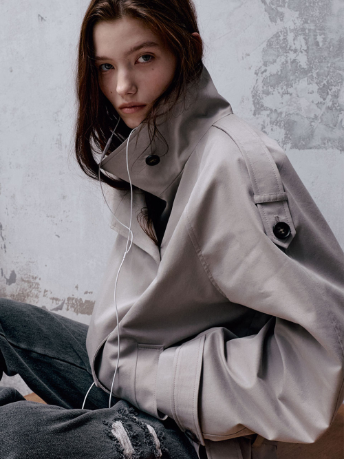 Belted Half Trench Jacket VW6AR902_2color