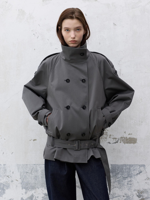 Belted Half Trench Jacket VW6AR902_2color
