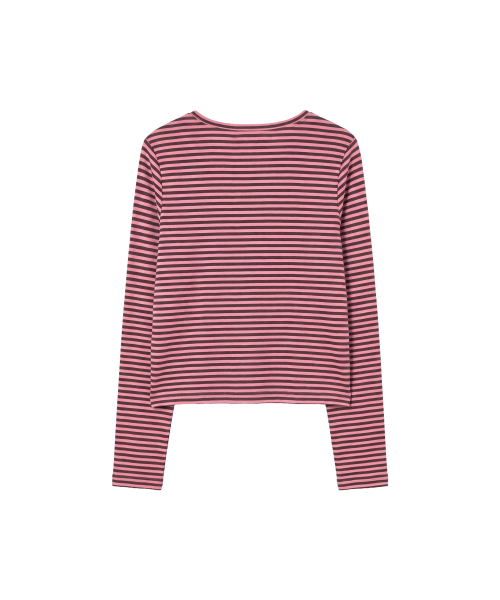 마고 스트라이프 가디건_핑크 & 퍼플 Margo Stripe Cardigan_Pink & Purple
