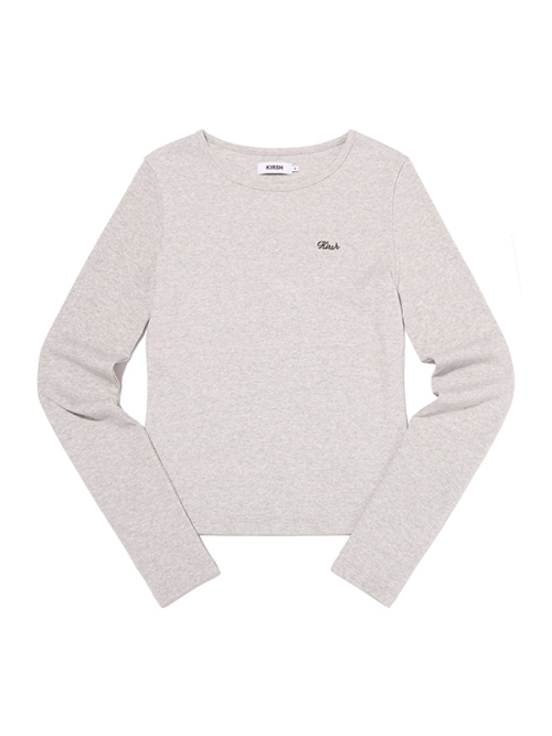 LOGO SLIM FIT LONG SLEEVE 2PACK(OATMEAL/ORANGE)