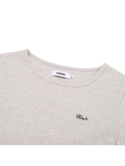 LOGO SLIM FIT LONG SLEEVE 2PACK(OATMEAL/ORANGE)
