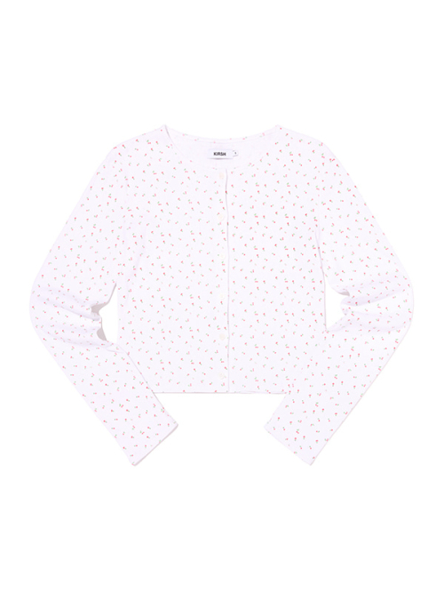 POINTELLE CARDIGAN & SLEEVELESS SET(WHITE)