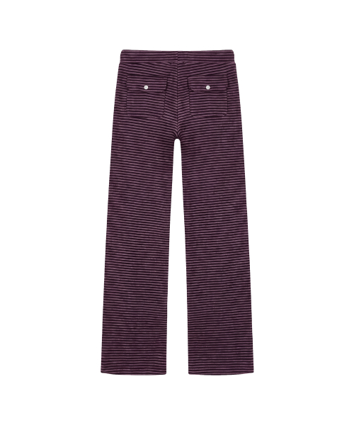 마고 로우라이즈 스트라이프 팬츠_퍼플 & 블랙 Margo Low-Rise Stripe Pants_Purple & Black