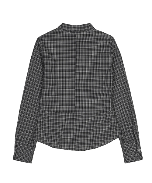 CHECK SLIM FIT SHIRT_BLACK