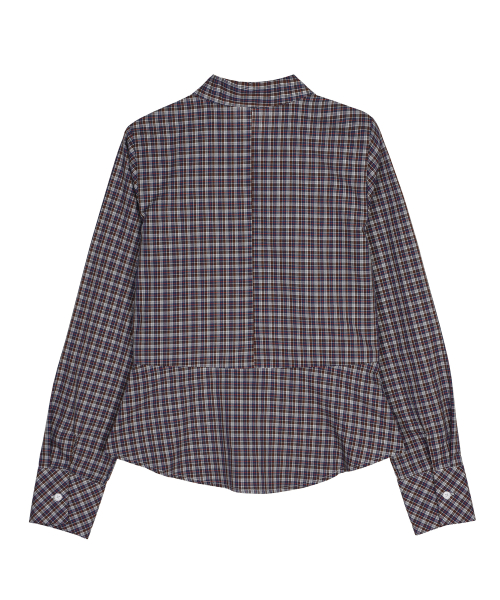 CHECK SLIM FIT SHIRT_BROWN