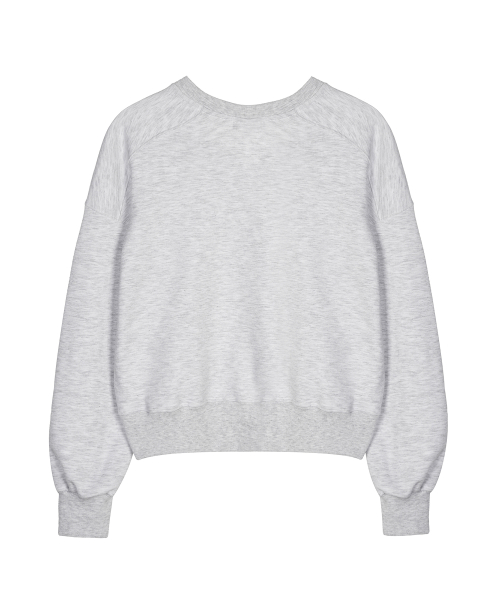 NICOLE LOGO V-NECK SWEATSHIRT_MELANGE