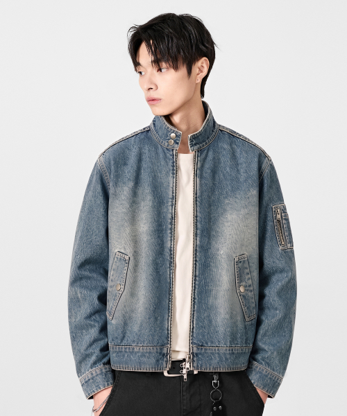 2WAY 에센셜 해링턴 자켓_데님 2 COLOR