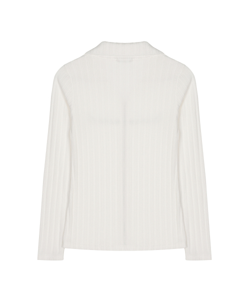 NICOLE HIGH NECK ZIP-UP TOP_IVORY