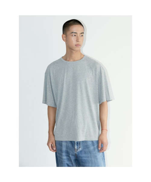[Unisex] Classic Stripe TShirt Grey (TA6742U023)