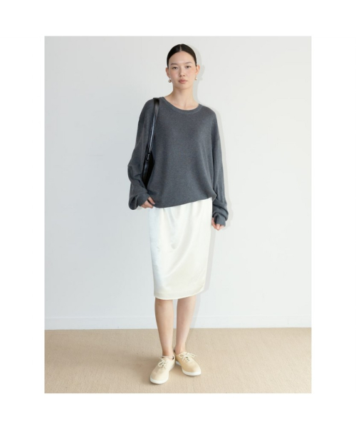 [Unisex] Cash Round Knit Top Grey (TA6751U023)