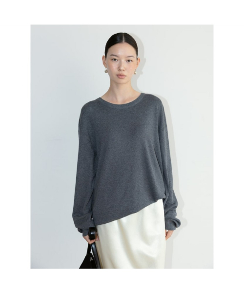 [Unisex] Cash Round Knit Top Grey (TA6751U023)