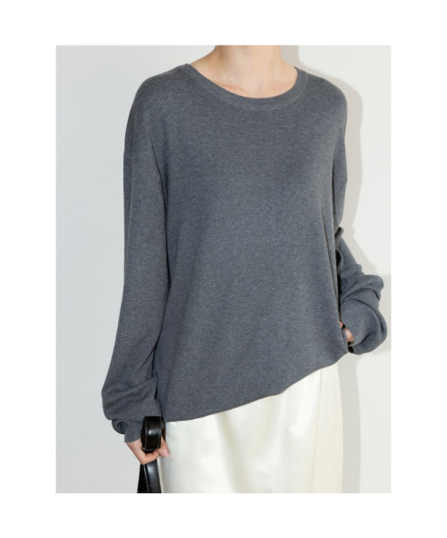 [Unisex] Cash Round Knit Top Grey (TA6751U023)