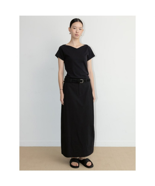 H Line Tuck Skirt Black (TA6727A095)