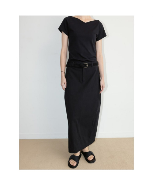 H Line Tuck Skirt Black (TA6727A095)