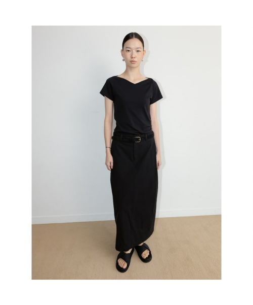 H Line Tuck Skirt Black (TA6727A095)