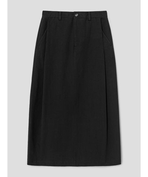 H Line Tuck Skirt Black (TA6727A095)