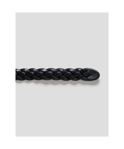 [Unisex] Weaving Leather Belt Black (TA678ZU025)
