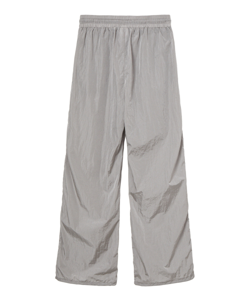 DRAWSTRING NYLON PANTS IN GREY