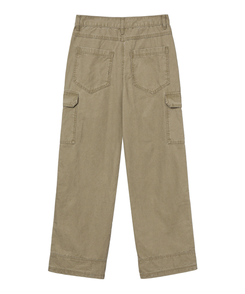 VINTAGE WASHED CARGO PANTS IN BEIGE