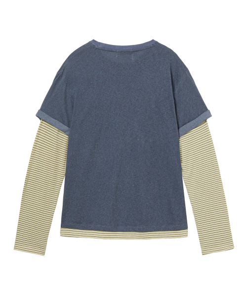 LAYERED VINTAGE LONG SLEEVE IN NAVY