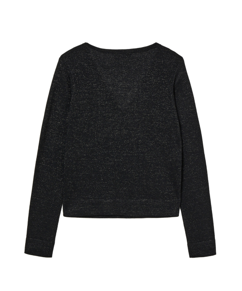 V-NECK METAL KNIT IN BLACK