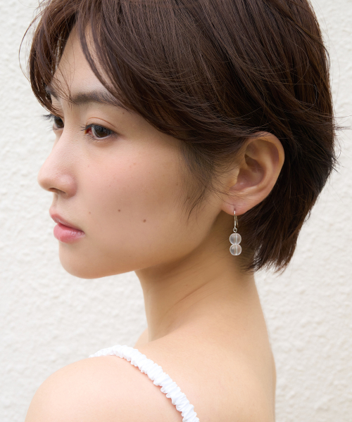 two ball crystal earring