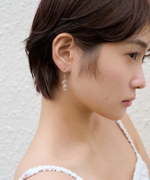 two ball crystal earring