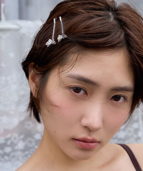 [2set] petit navi hair pin - silver