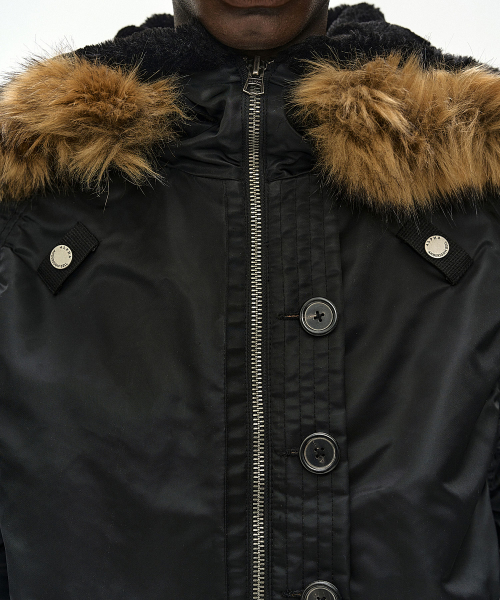 ANDERSSON BELL X ALPHA INDUSTRIES VEST LAYERED N-2B JACKET (BLACK)